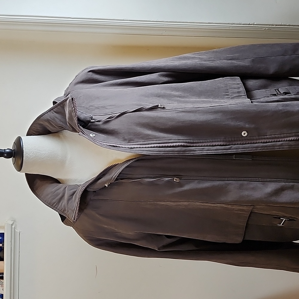 Fleet Street Ltd. Men's Brown Coat/Jacket with Detachable Flannel Lining & Hood